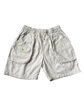 Vintage OP Khaki Shorts Elastic Waist Size Large